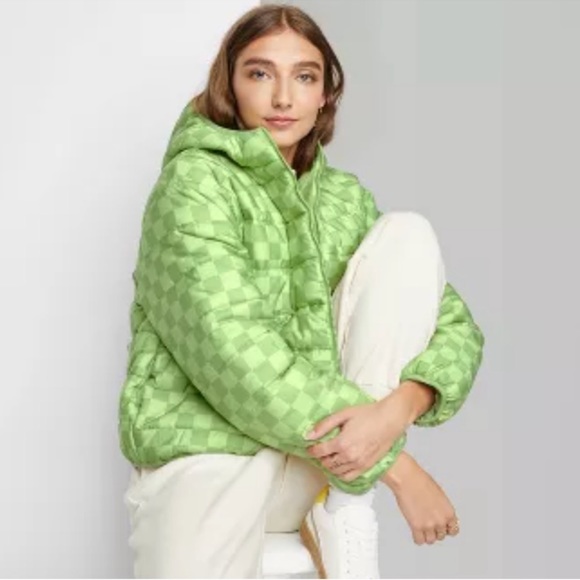 Checkered Puffer Jacket - Picture 3 of 5